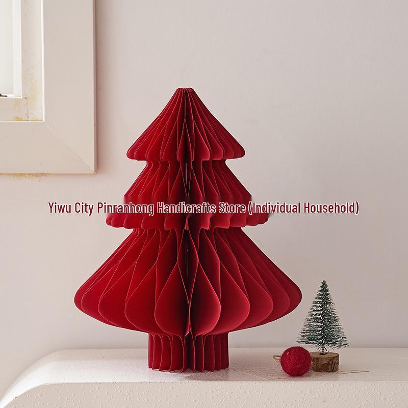 2025 Origami Christmas Tree Ornaments & Tabletop Decorations - Perfect for Holiday Scenes & Photography Props