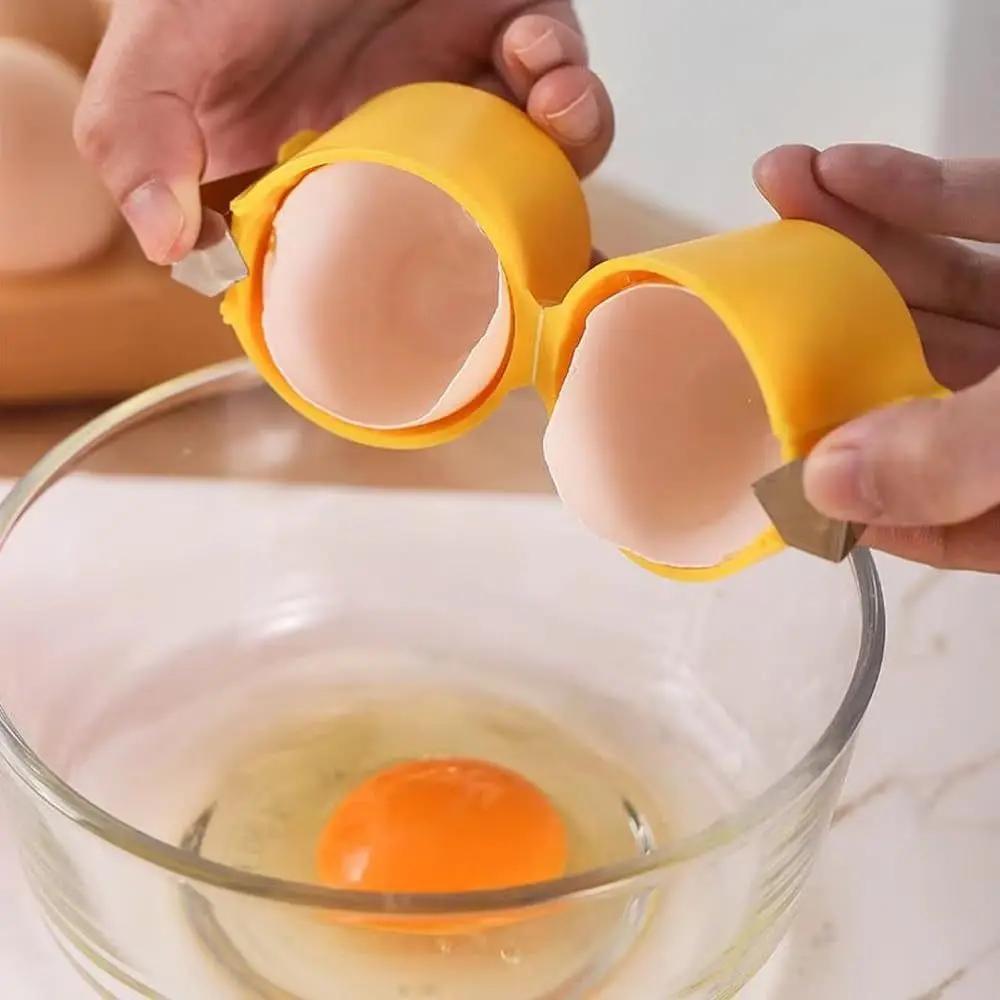 Creative Cute Egg Shell Opener Stainless Steel Kitchen Baking Tool Egg Peeler Household Egg Opener Tool for Raw Eggs