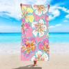 Pink Hibiscus Microfiber Beach Towel Oversized Quick Dry Sand Free Bath Towels Large Lightweight Swimming Blanket Swimwear