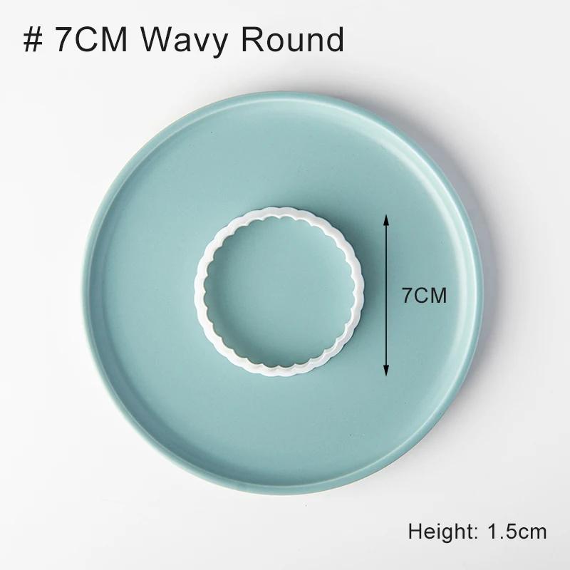 Square Arch Rectangle Cookie Cutter Mold Wavy Round Shaped Blessing Frame Fondant Cookie Cutting Die Baking Cake Decorating Tool