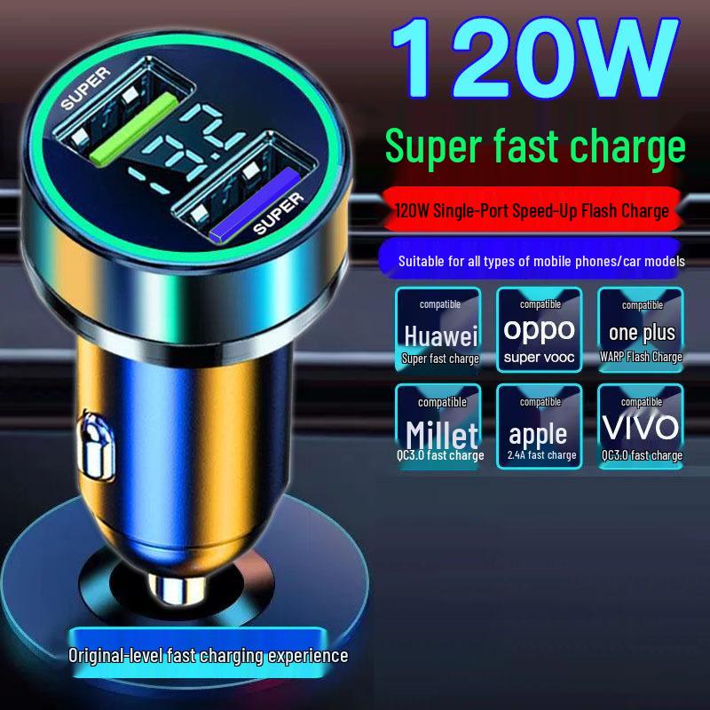 66W Dual-USB-Autoladegerät - Schnelles Laden für Mobiltelefone