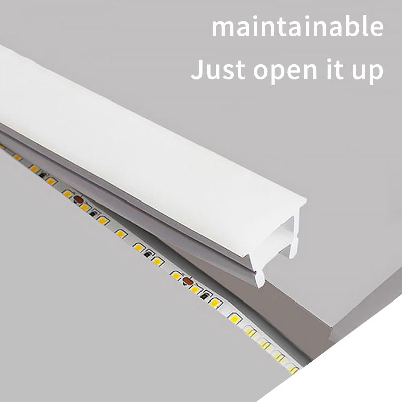 1 Piece Soft Recessed Silicone Diffuser Channel For 5050 Cob Flexible Ribbon Strip Light 1/3/5M Embedded Led Neon Rope Tube