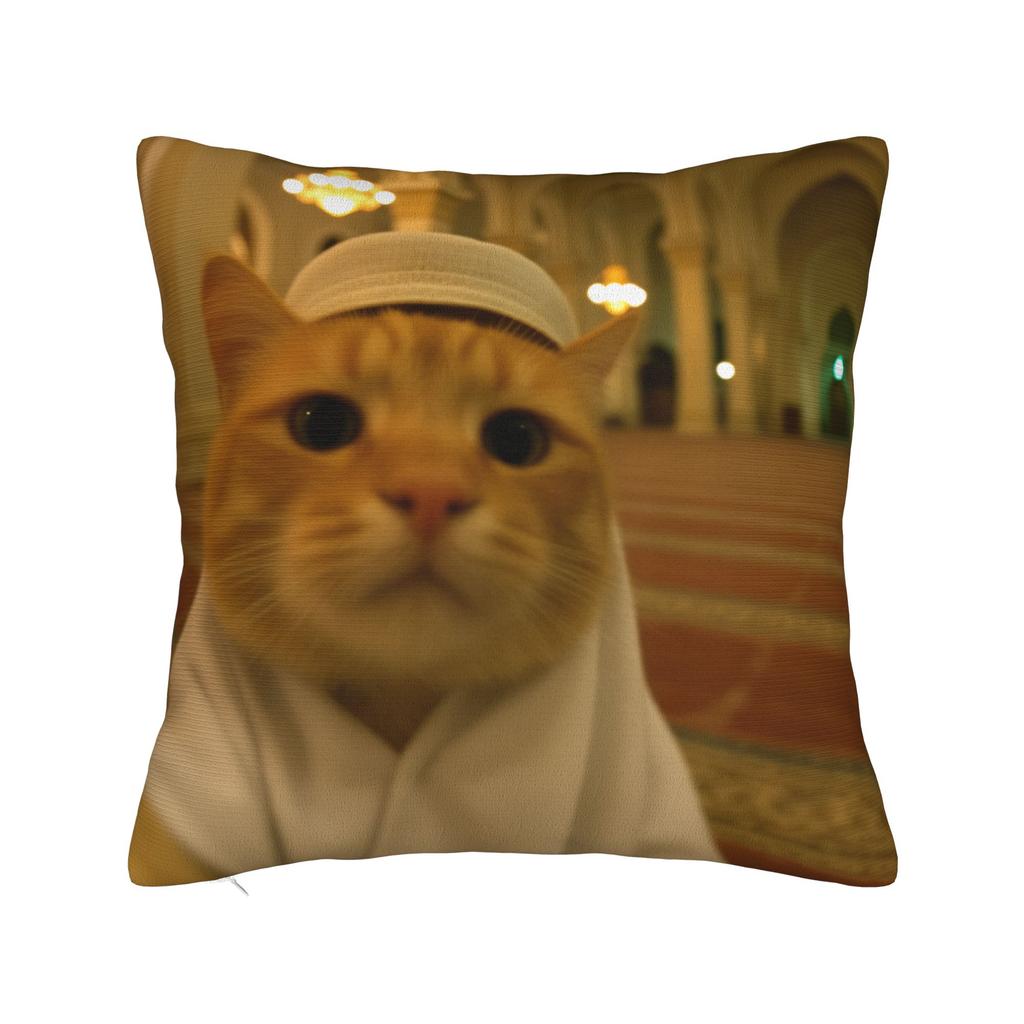 Katzen-Memes Lustiger Meme-Druck Kissenbezug Weicher Kissenbezug für Sofa Auto Heimdekoration Modischer Kissenbezug