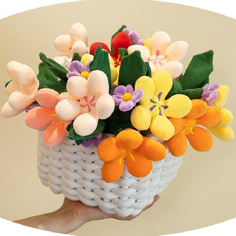 Bouquet Tied Hand Plush Toy Dolls Ornaments Room Decor Children Christmas Gifts
