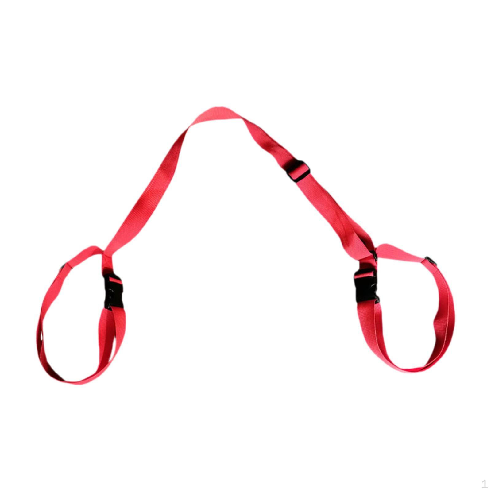 

Регулируемый держатель для коврика для йоги с ремнем для переноски для пилатеса и тренировок красный