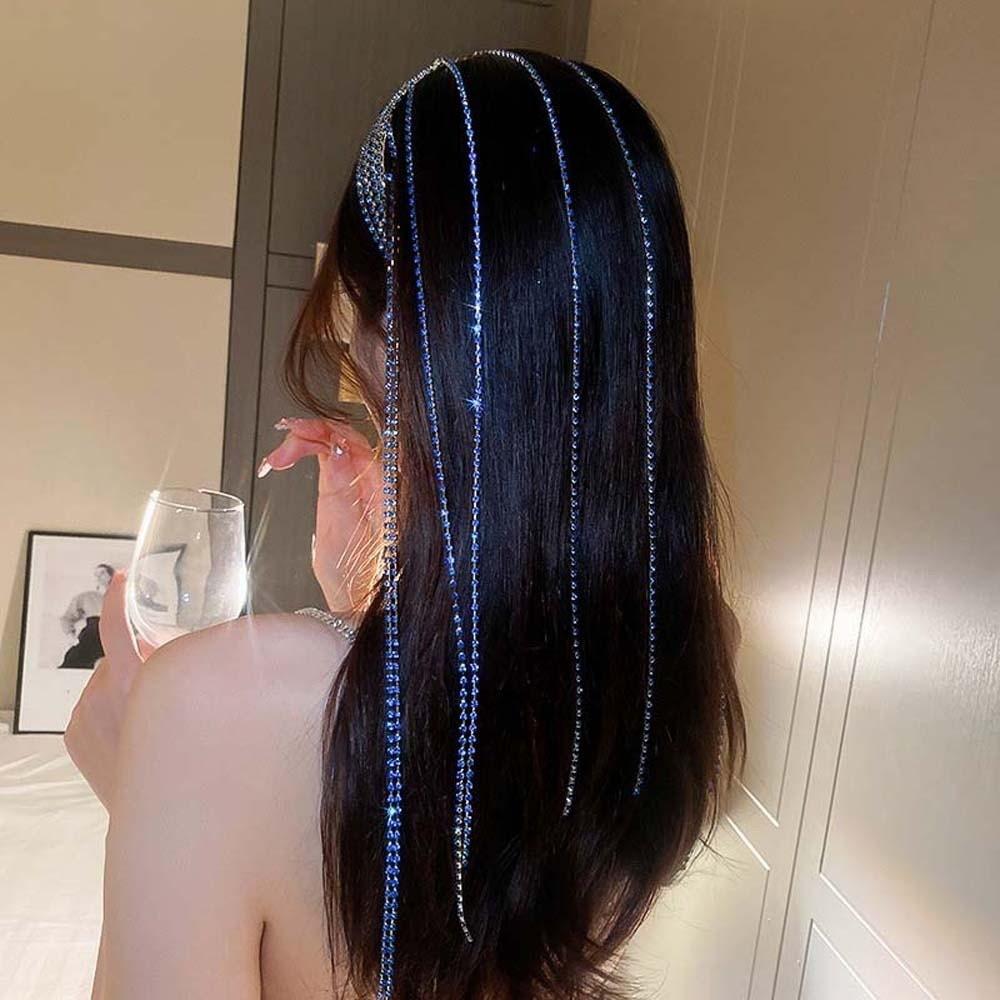 Shiny Rhinestone Tassel Headband Sweet Hairband Fashion Women Hair Hoop Party