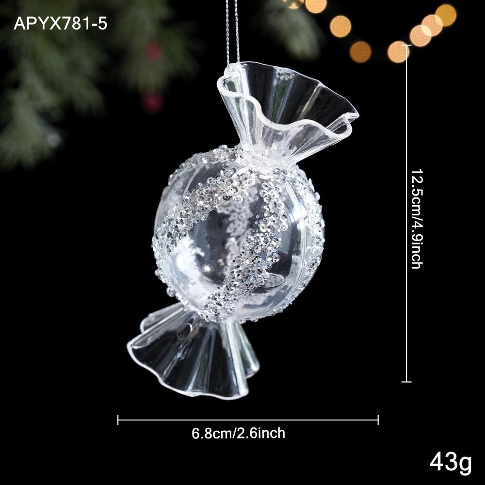 Acrylic Hanging Christmas Ornaments Clear Snowflake Ornaments Deer Ornaments Holiday Home Decor