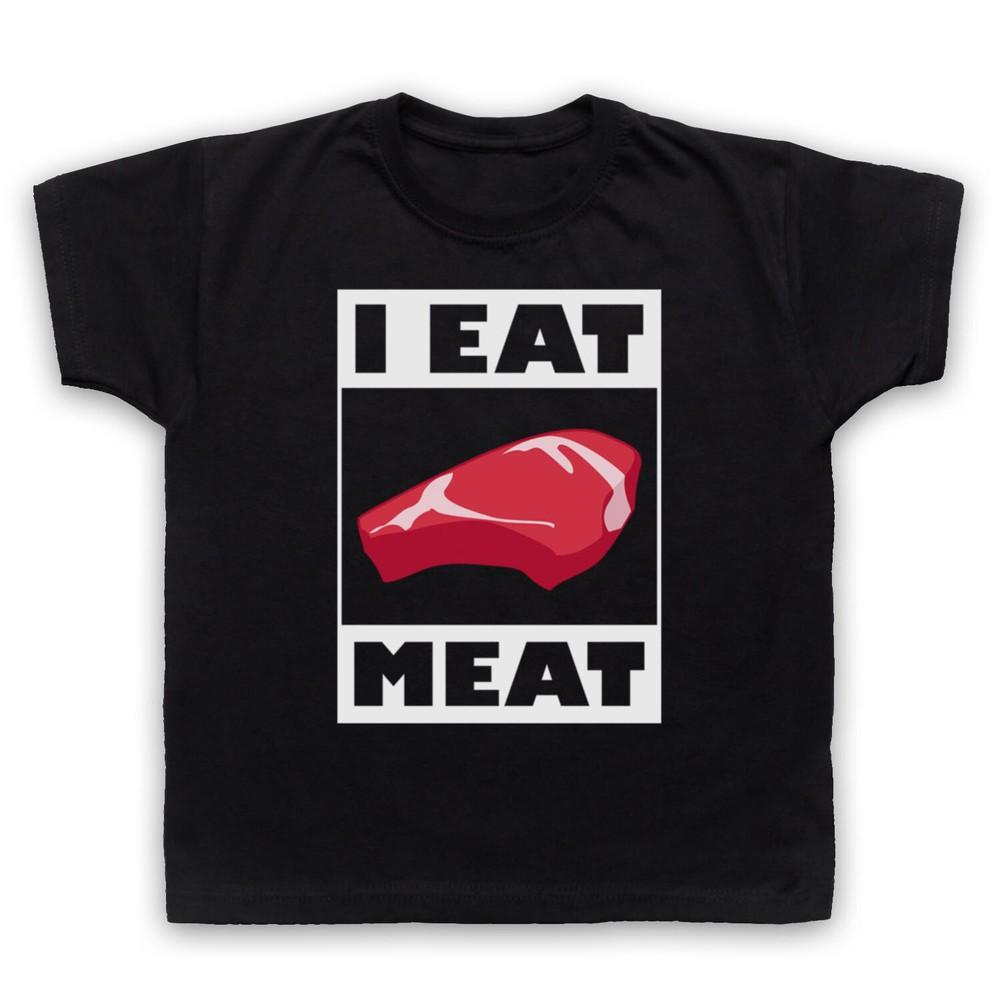 I Eat Meat Funny Bbq Slogan Meateater Comedy Barbeque Kids Childs T-Shirt