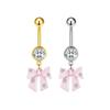 Gaibei Stainless Steel Star Bow Cat Paw Navel Ring