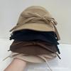 South Korea's New Adjustable Tether Bow Casual Cloth Hat Bucket Hat Women's Early Autumn Washbasin Hat Tide
