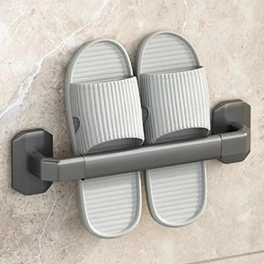Bathroom Slipper Rack Wall Mounted Shoe Hanging Drainage Organizers Holder for Toilets Effective