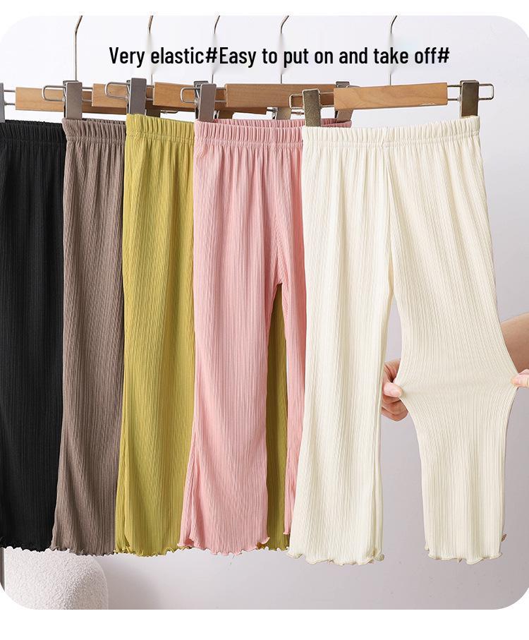 Girls' Summer Bell Bottoms: Stylish Princess-Style Casual Pants