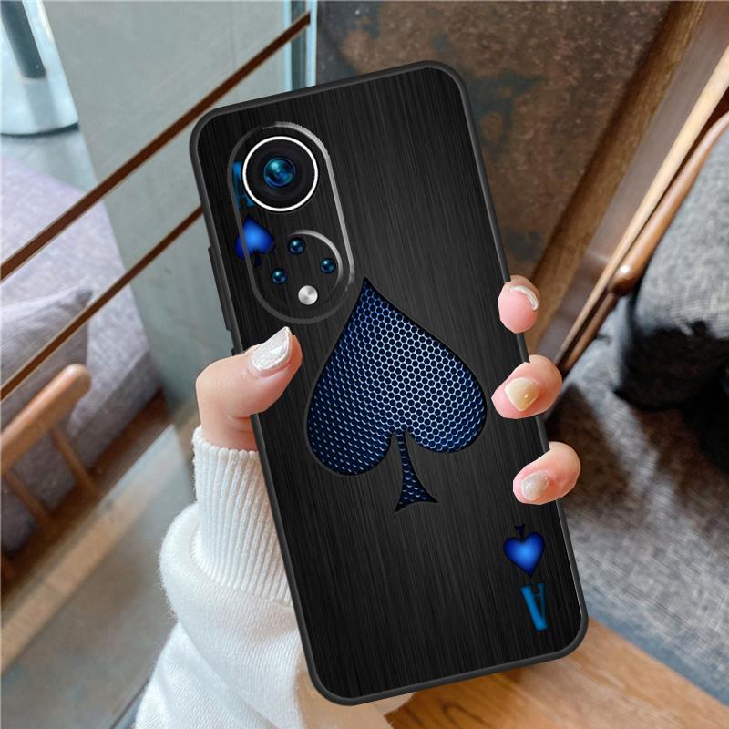 Ace of Spades Poker For Honor Magic 8 Pro 5 6 7 Lite Case Cover For Honor 90 70 50 400 200 X8a X8b X9a X9b X9c