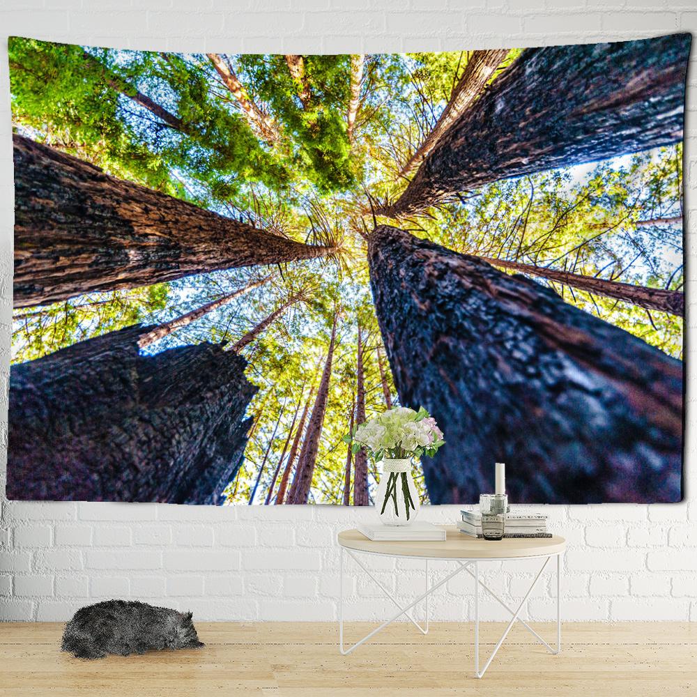 Forest Looking Up Tapestry Natural Landscape Background Tapestry Wall Hanging Bohemian Style Home Decor Tapestry