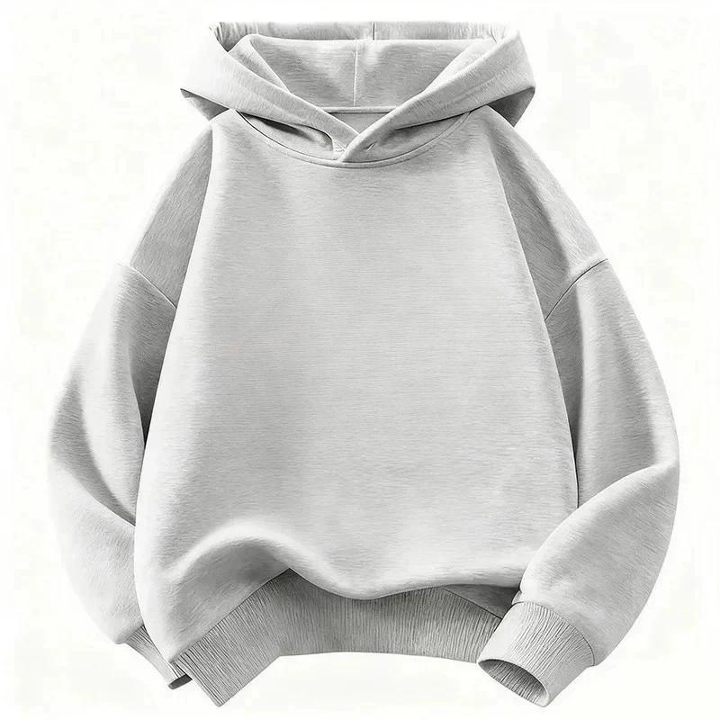 Klassischer Herbst-Winter Trendiger Bequemer Kinder-Kapuzenpullover. Frühlings-Kapuzenpullover für Jungen und Mädchen, lässig, einfarbig.