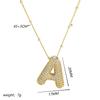 Elegante Collana con Ciondolo Alfabeto in Oro 18 Carati Placcato Zircone
