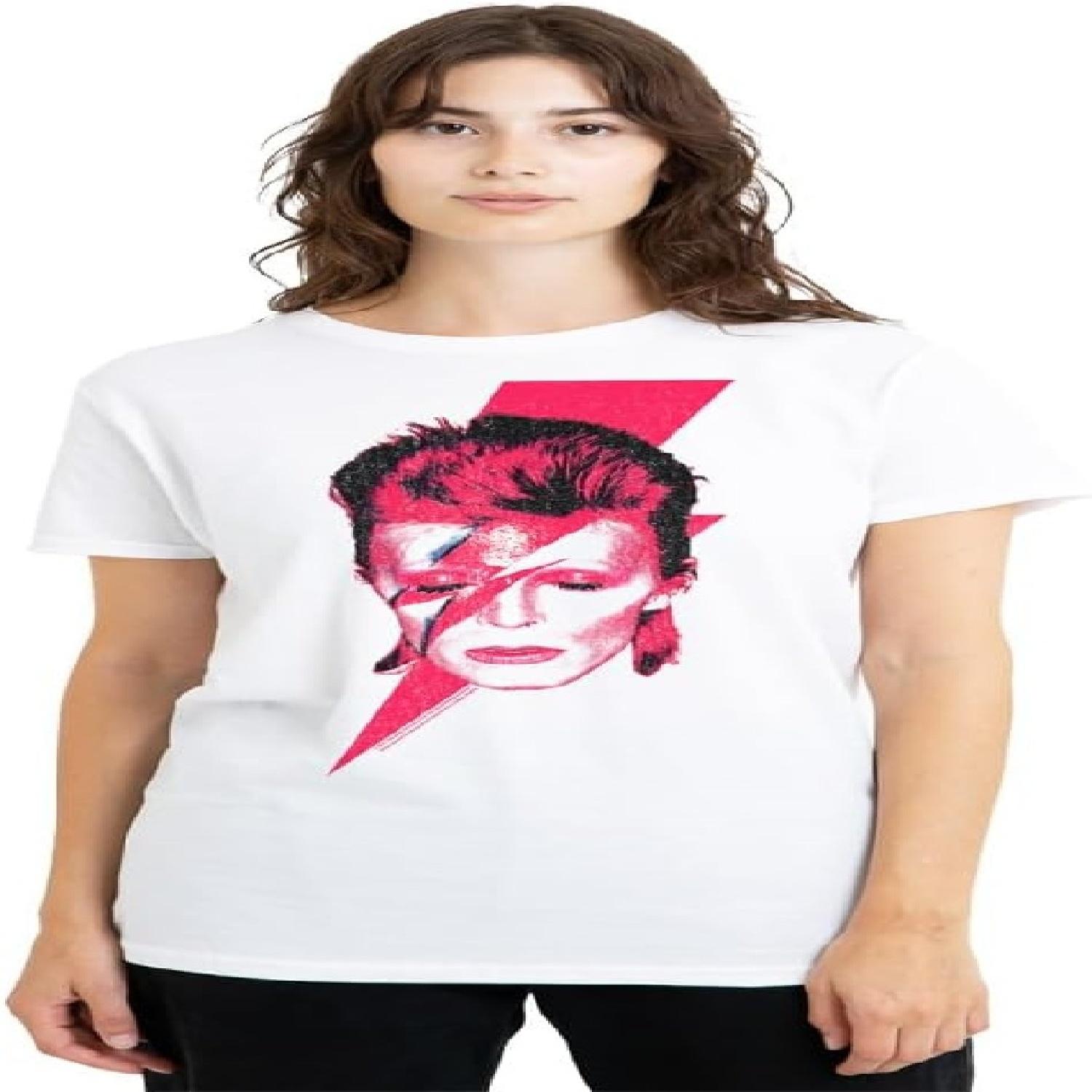 David Bowie Women s Sticker Aladdin Sane Ladies T-Shirt S
