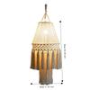 Textured Weave Bohemian Tassel Lampshade Handwoven Tassel Light Shell  Living Room