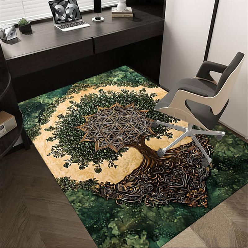 1PC Tree of Life Mandala Extra Large Non Slip Floor carpet, Office, family, Studio Large Area Rug Indoor Rugs, Bold Statement Piece