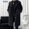 Men's Premium Hooded Mid-Length Trench Coat