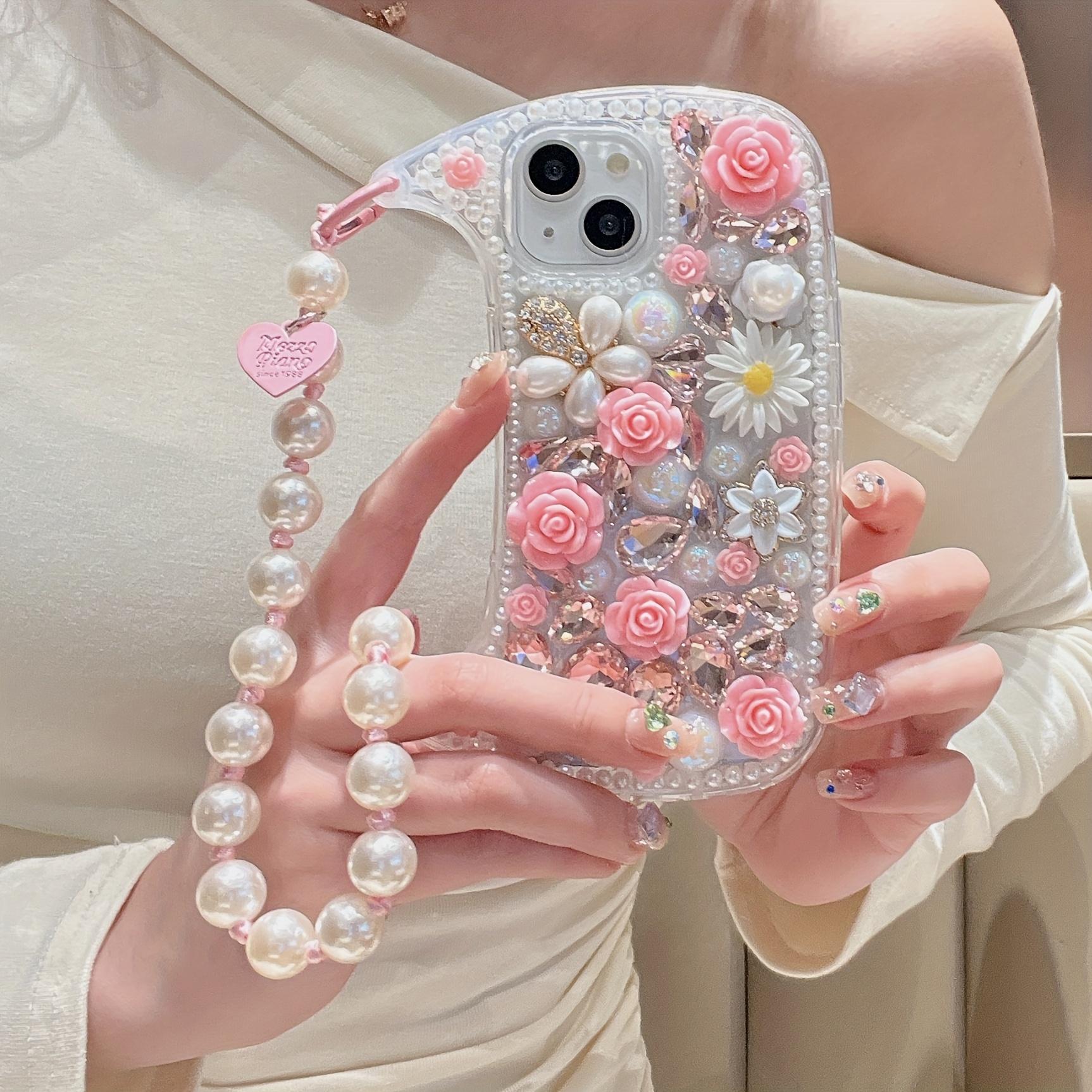 

Ручная работа подвесная цепочка сумочка полноэкранная наклейка дрель телефон чехол для iPhone 16 15 14 13 12 11 Pro Max iPhone 16 Pro