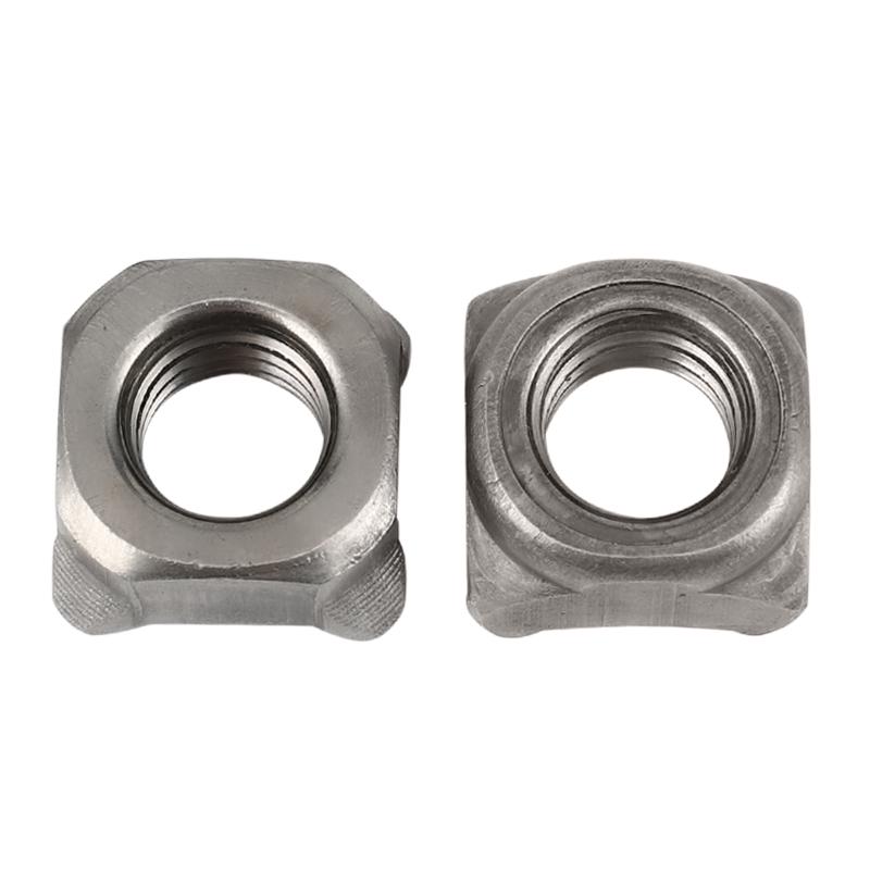 Type B Square Weld Nut, Grade 8, GB13680, Automotive Standard Q371, Sizes M6, M8, M10, 5mm.