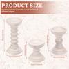 3Pcs Wood Candle Holders Vintage Decorative Candlestick Holder Candle Stand for Pillar Home Decor for Fireplace Party Supplies