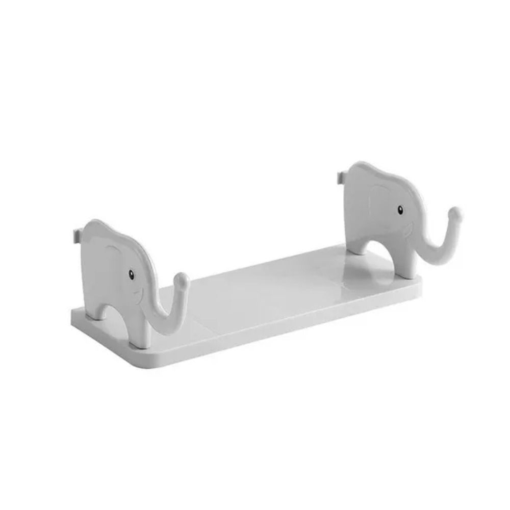 

Elephant Shaped Elephant Storage Rack Perforation-free Wall Mounted Storage Box Bathroom серый