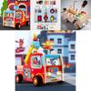 Wooden Led Fire Truck Puzzle Toy With Screwdriver Set For Early Education Kids