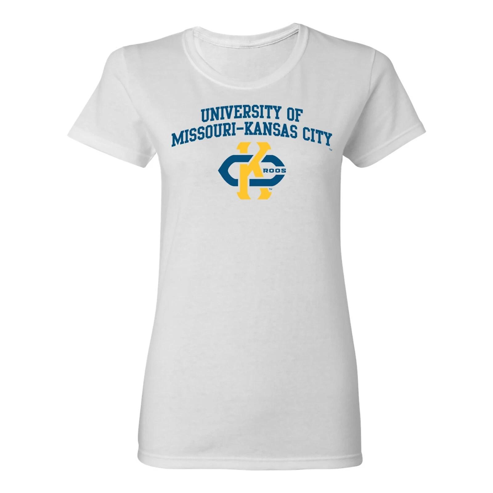 Missouri-Kansas City Kangaroos Arch Logo Women s T-Shirt - White 2XL