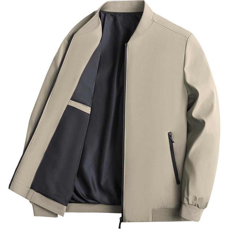

Men s Executive Jacket Stand Collar Spring and Autumn New Casual Large Size Middle-aged and Old Dad Business Jacket Men s Tops M