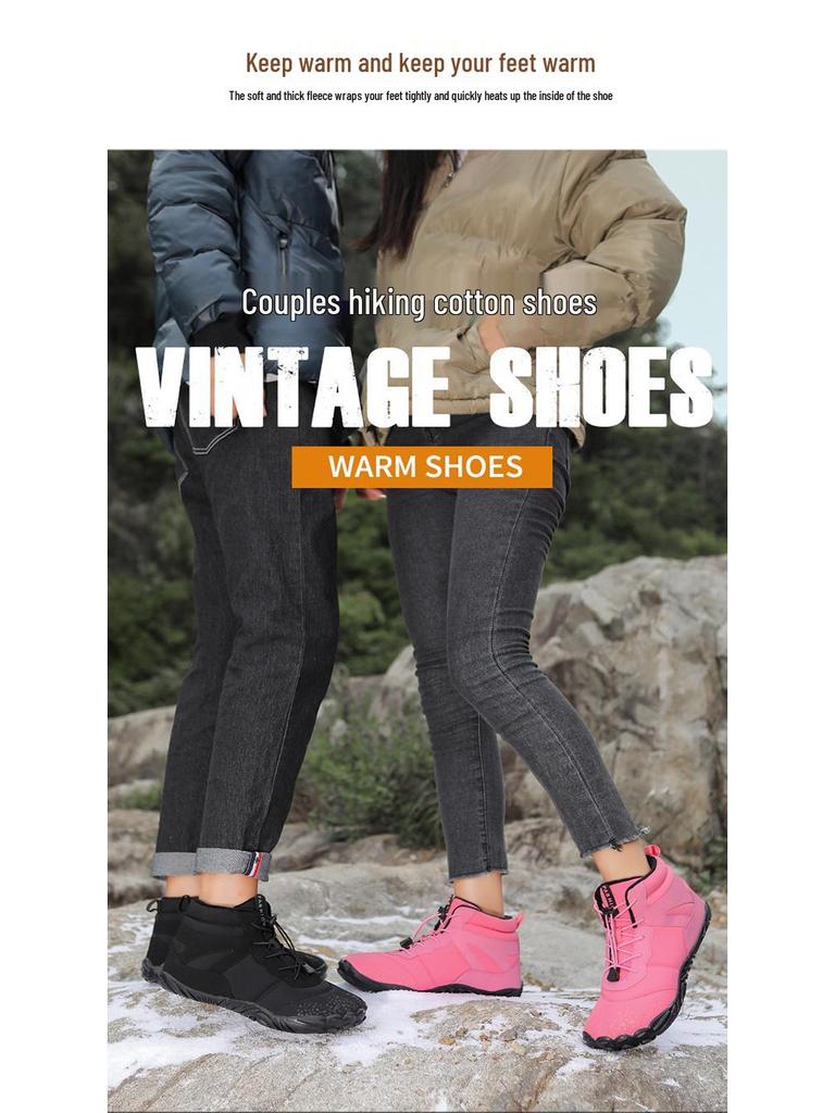 Unisex Waterproof Snow Boots - Velvet-Lined, Thickened for Outdoor Hiking - 2025 Autumn/Winter Edition