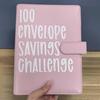 100 Envelope Savings Challenge Kit PU Binder with Numbered Pockets And Progress Trackers A5 Budget Planner for Couples Individuals