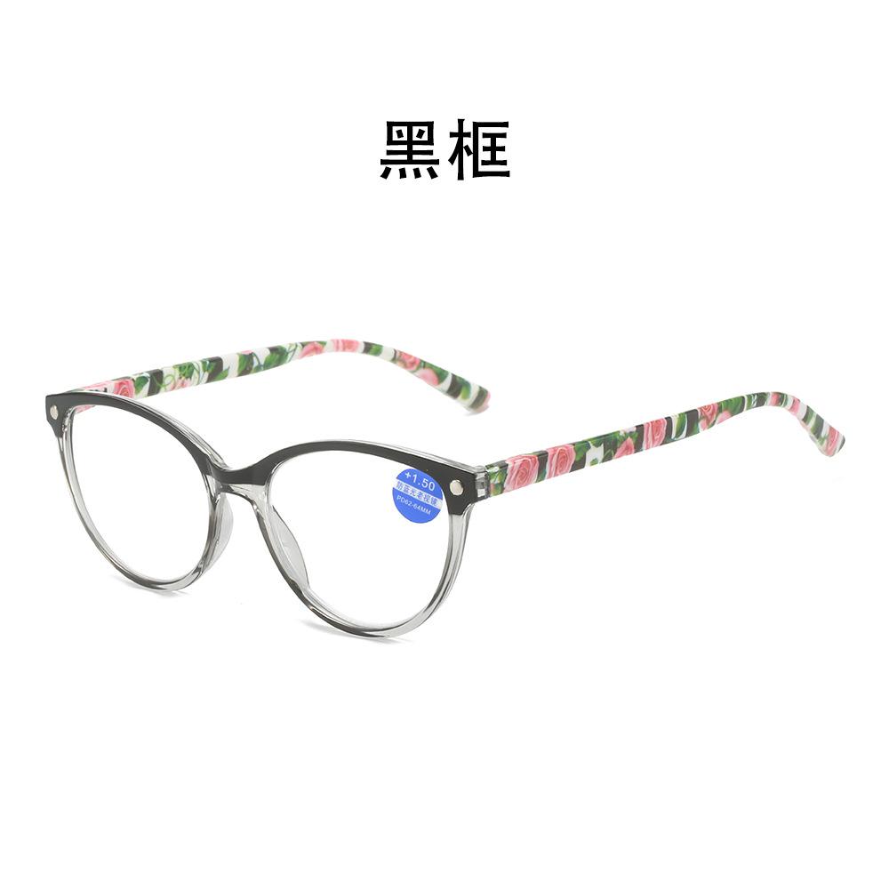 Fashion Reading Glasses Anti-Blue Light Women S Comfortable Reading Glasses Round Reading Glasses +100