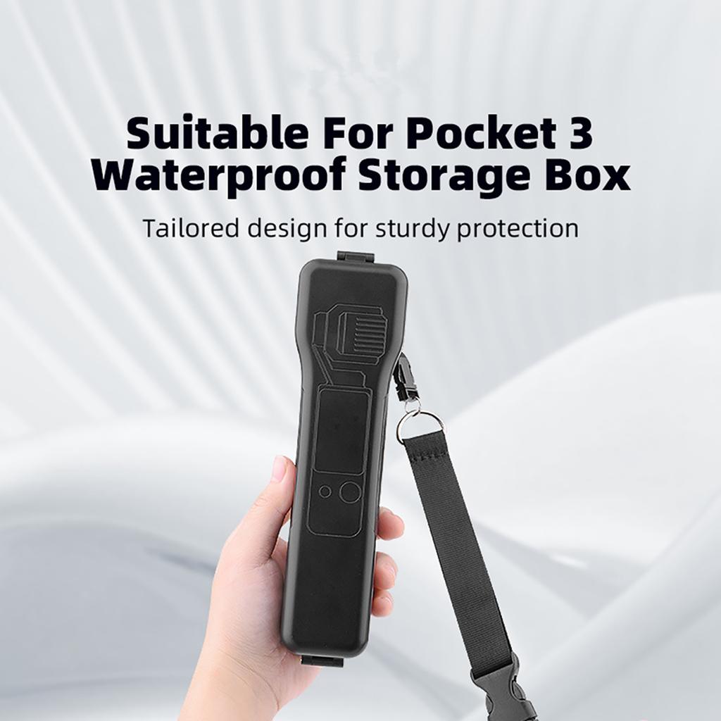 1*Handheld Protective Case with Rope for DJI Osmo Pocket 3 Camera Waterproof Storage Box Camera Accessories