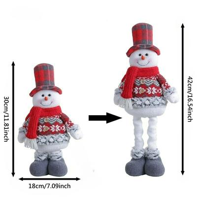 1 Stück Mehrere Weihnachten Stehende Haltung Teleskopische Puppe Hotel Schaufenster Weihnachten Schneemann Rentier Puppe Dekorative Ornamente Geschenk