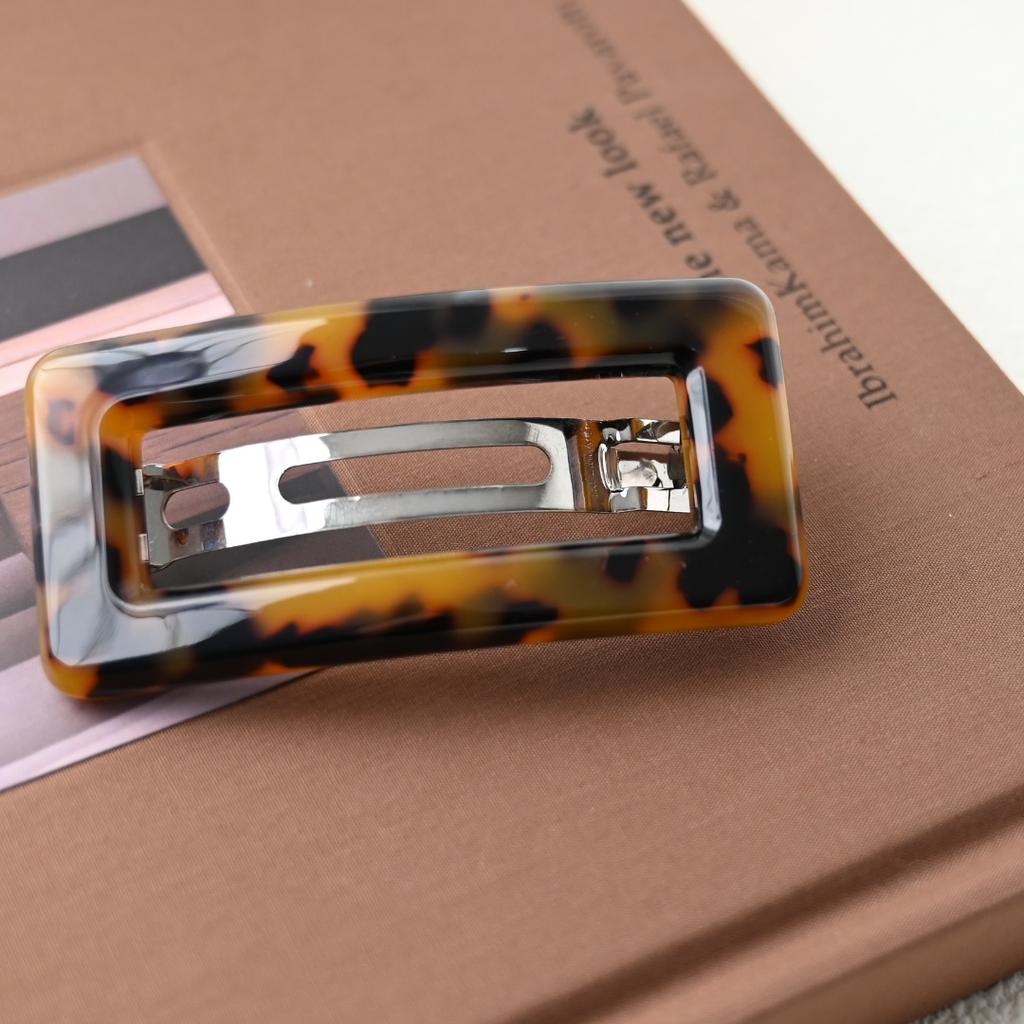 Fashion French Clips Barrettes Acetate Hair Clips for Girls and Women Pony Hair Headwear Rectangle Shaped Hair Accessories