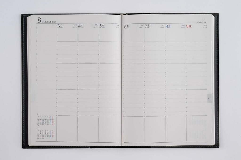 Takahashi 2026 A5 Weekly Desk Casual Size Moss 436 December Diary, 6, Green, No. (Starts 2025)