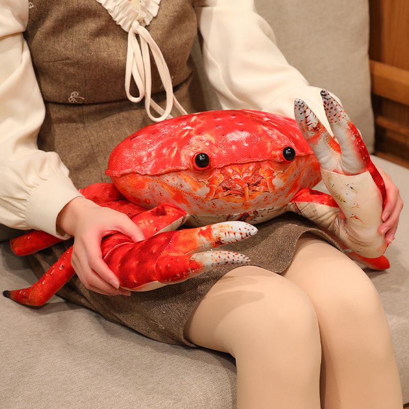 1Pc 3555Cm Kawaii Crab Plush Toy Real Like Swimming Crab King Crab Pillow Stuffed Soft Sofa Cushion Creative Birthday Gift