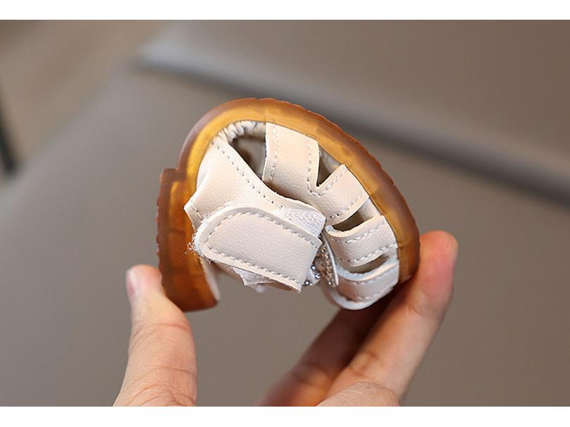 Girls' Princess Bow Knot Sandals: Soft Sole, Non-Slip Baby Shoes for 0-3 Years