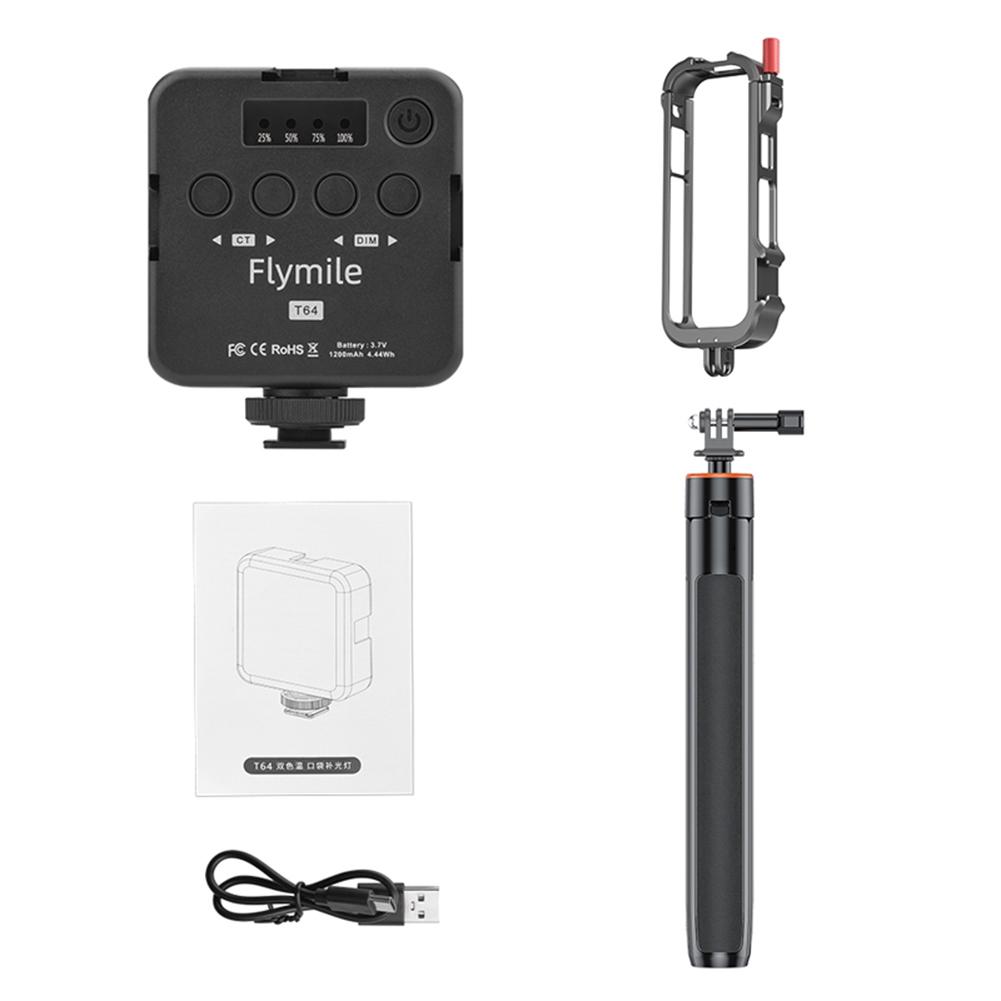 Full Color Pocket Light 1200mah RGB Video Lights 20 Effects for Insta360 X4 POCKET 3/ACE PRO