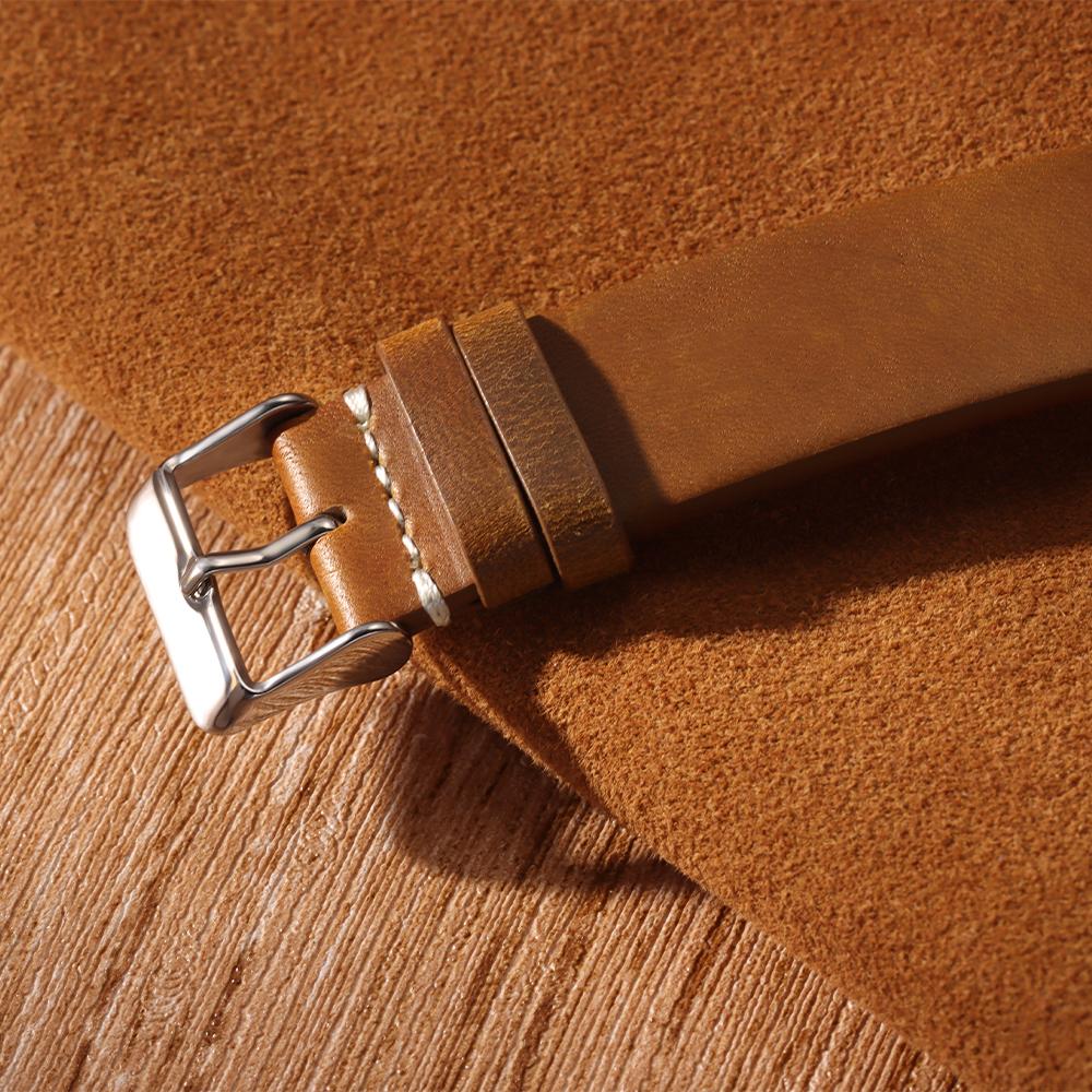 18mm 19mm 20mm 21mm 22mm 24mm Genuine Cowhide Retro Oil Wax Watchband Quick Release Leather Strap for Seiko for Rolex Wristband