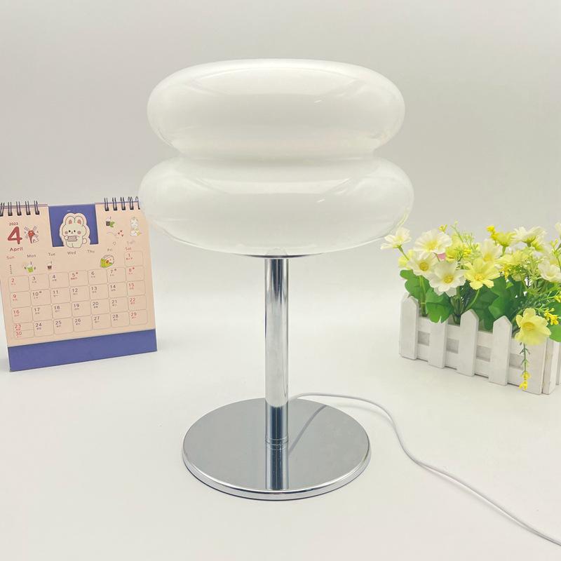 Heart Glass Table Lamp: Simple Living Room Decor & Ins Lollipop Projector