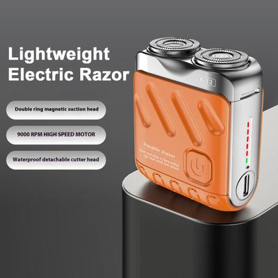 Mini Rasoir Électrique Double Tête Rechargeable USB Étanche Portable Voyage Rasoir de Rasage Humide Sec Hommes Tondeuse à Barbe Outil Épilateur