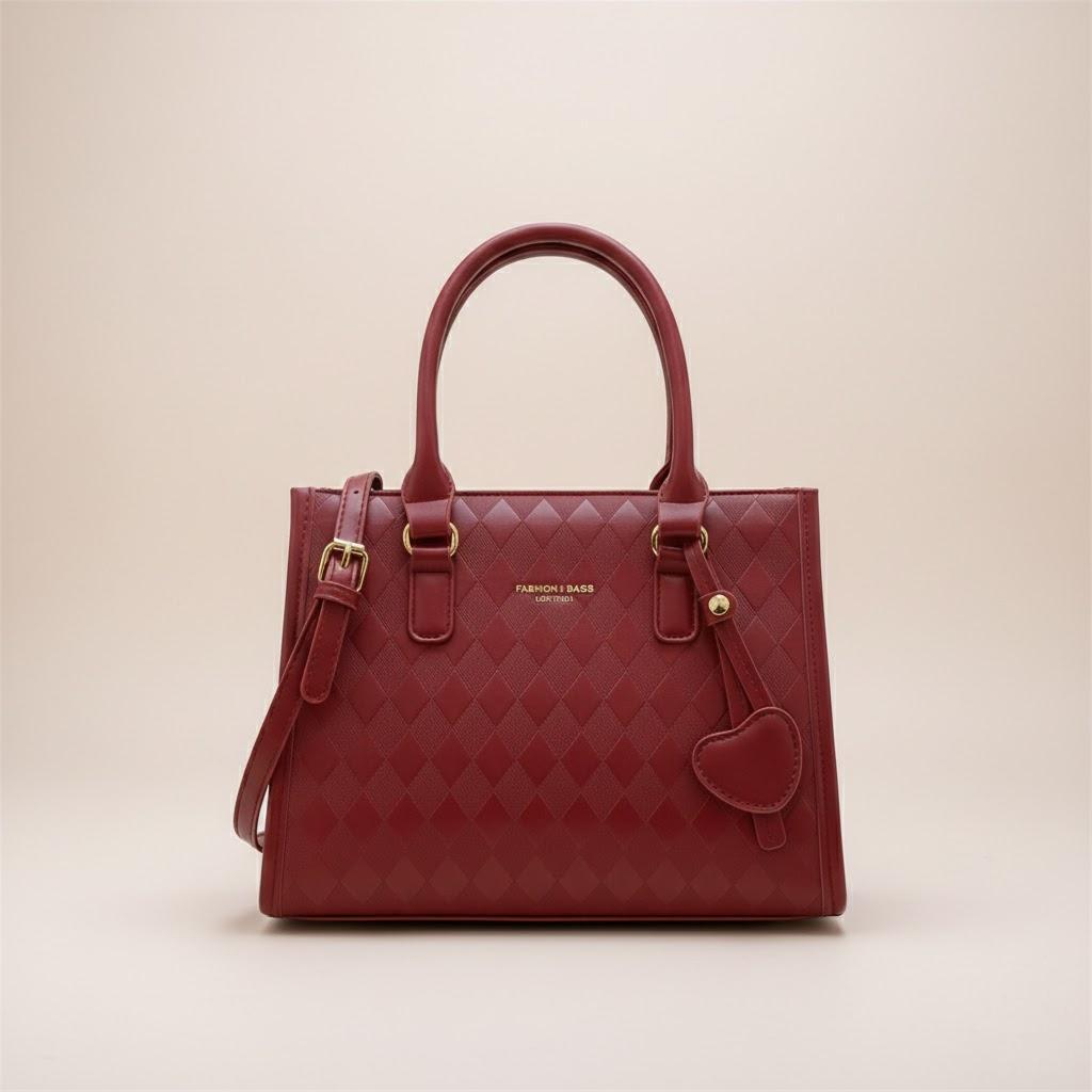 

Spacious Red Tote Bag for Women Stylish High Quality Handbag for Phone Wallet Cosmetics Everyday Use алмаз