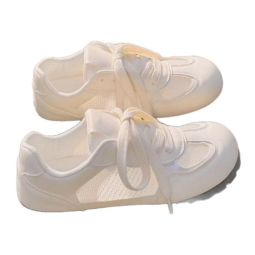 Autumn breathable and not stuffy women's shoes mesh shoes 2025 new little white shoes versatile German training shoes flat baseplate shoes tide