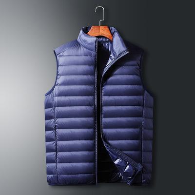 Autumn and Winter Light Down Jacket Men's Vest Stand-up Collar Vest Casual Warm Heating Vest Jacket Men's Clothing