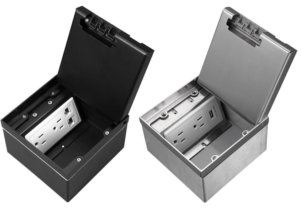 Stainless Steel Concealed Universal Floor Power Socket Box