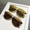  Vintage Double Bridges Pilot Men Sunglasses Fashion Shades UV400 Women Tea Sun Glasses