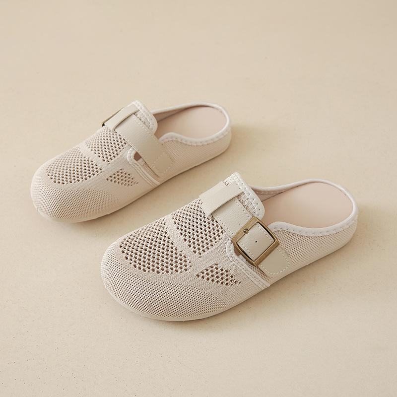Outer wear bag head slippers breathable mesh Birkenstocks women's 2025 spring new thick-soled one-pedal half slippers